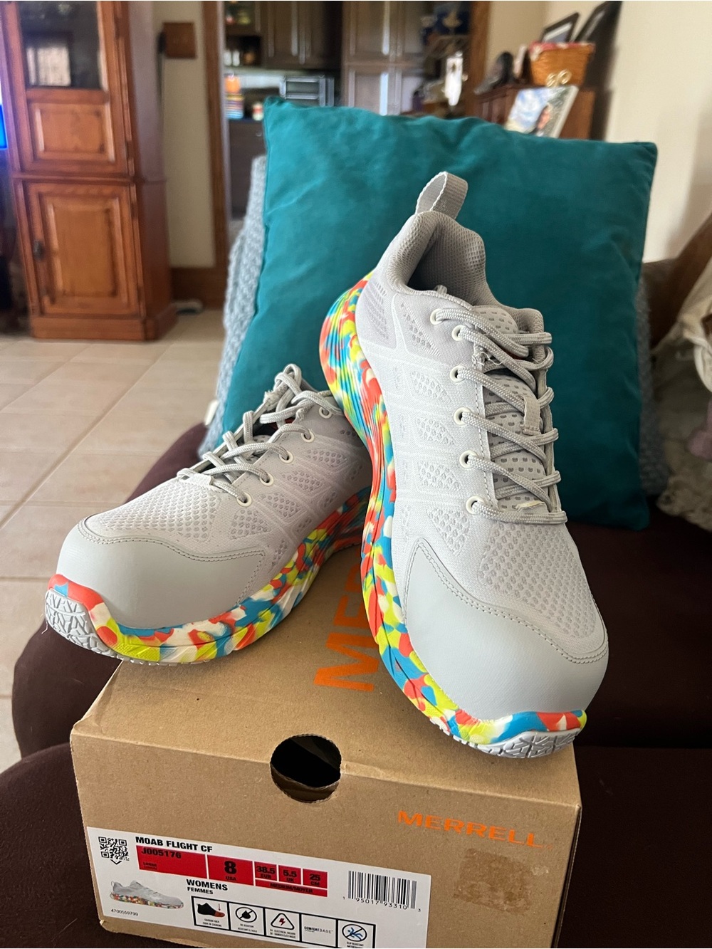 lMerrell Moab CF Lunar Athletic Gray Women’s Size 9 Shoes, multicolor, new/box